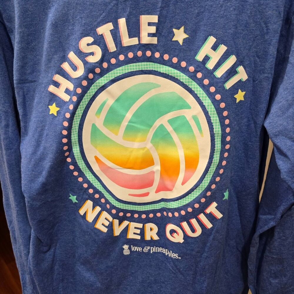 Love & Pineapples Hustle Volleyball long sleeve T (M) 0626